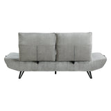 Quonsett Gray Sofa with Power Adjustable Seat by Homelegance at Eve Furniture