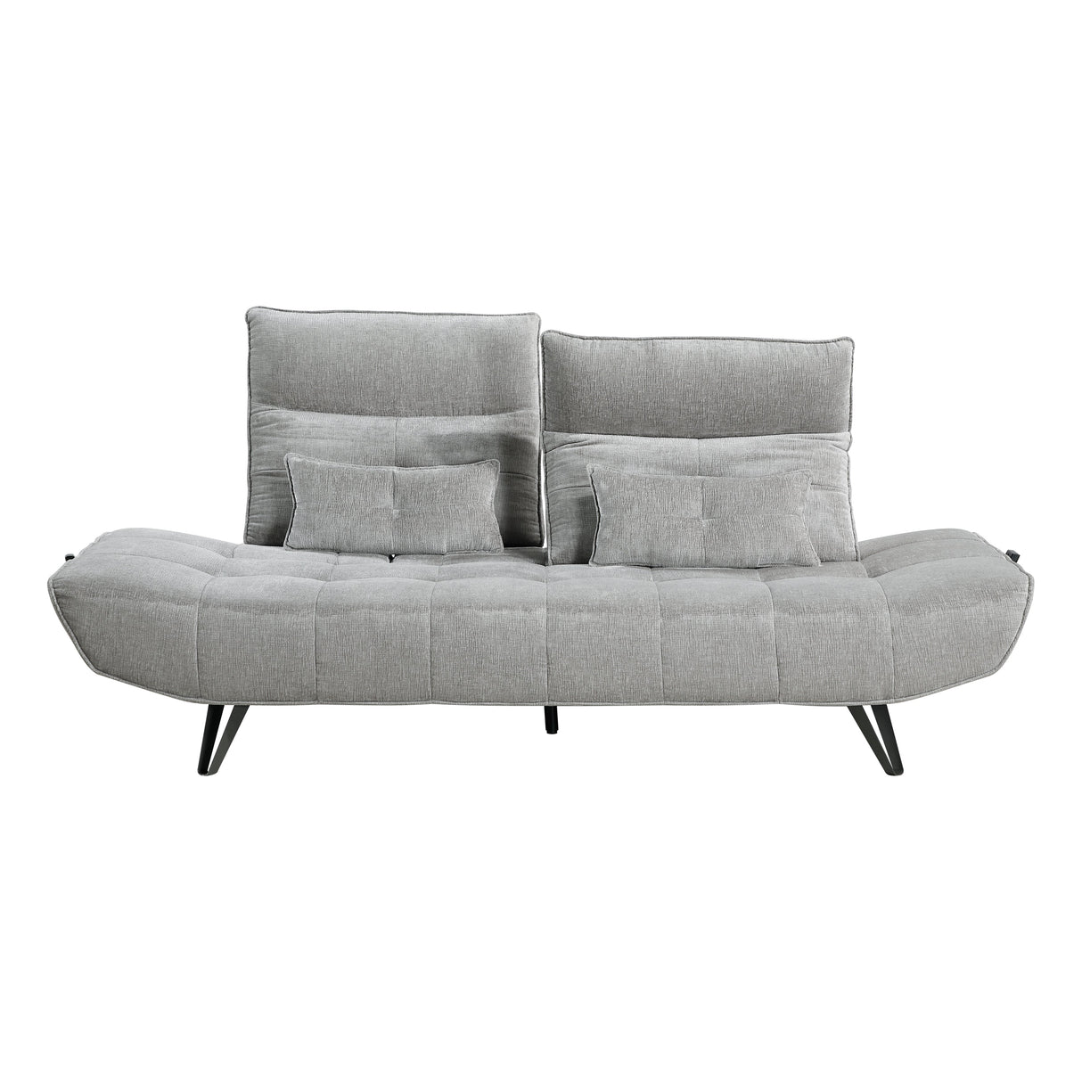 Quonsett Gray Sofa with Power Adjustable Seat by Homelegance at Eve Furniture