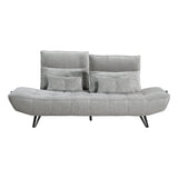 Quonsett Gray Sofa with Power Adjustable Seat by Homelegance at Eve Furniture