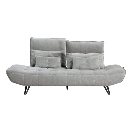 Quonsett Gray Sofa with Power Adjustable Seat by Homelegance at Eve Furniture