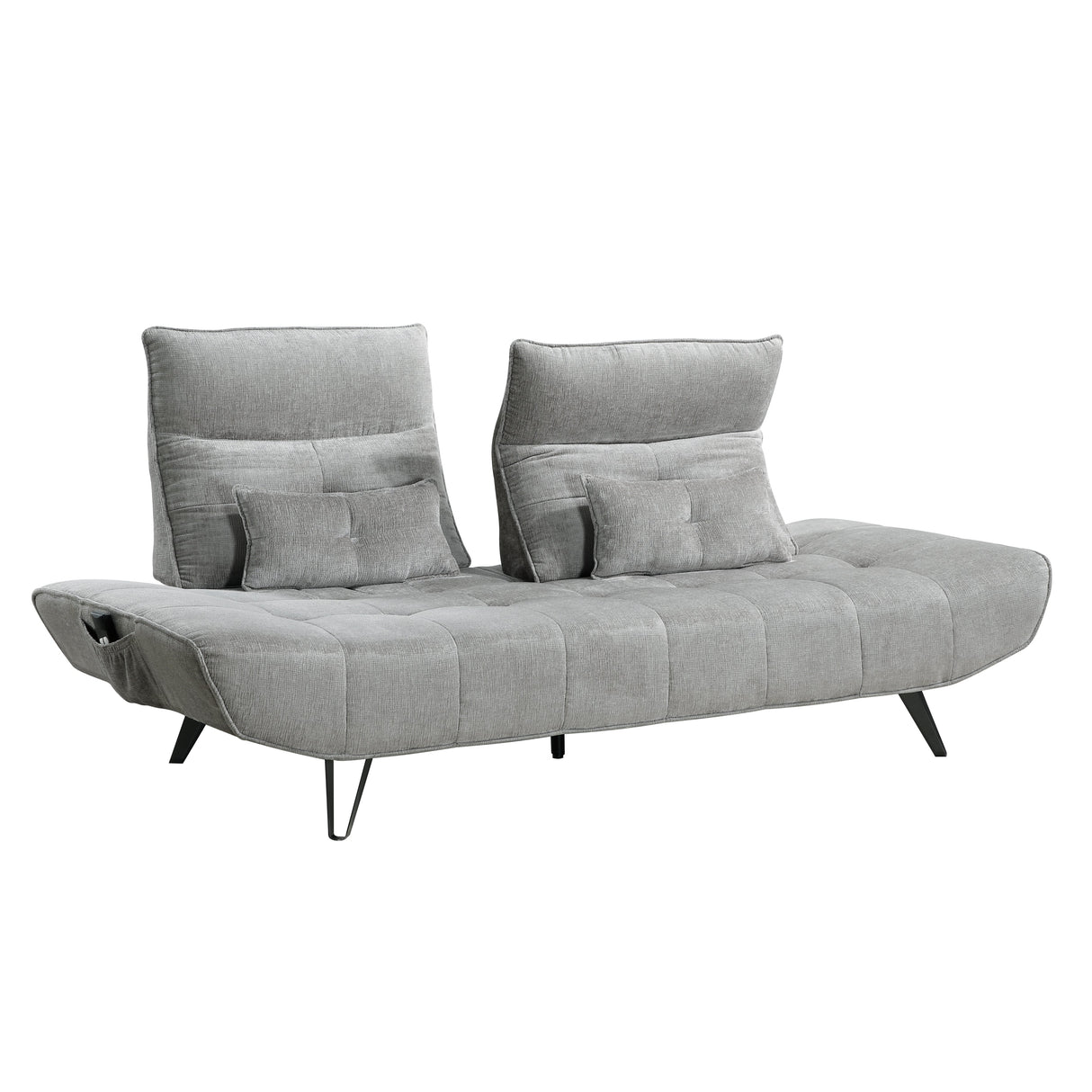 Quonsett Gray Sofa with Power Adjustable Seat by Homelegance at Eve Furniture