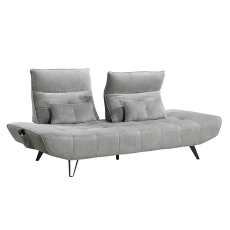 Quonsett Gray Sofa with Power Adjustable Seat by Homelegance at Eve Furniture