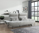Quonsett Gray Sofa with Power Adjustable Seat by Homelegance at Eve Furniture