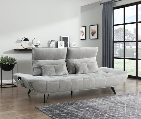 Quonsett Gray Sofa with Power Adjustable Seat by Homelegance at Eve Furniture