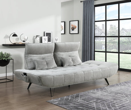 Quonsett Gray Sofa with Power Adjustable Seat by Homelegance at Eve Furniture