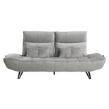 Quonsett Gray Sofa with Power Adjustable Seat by Homelegance at Eve Furniture