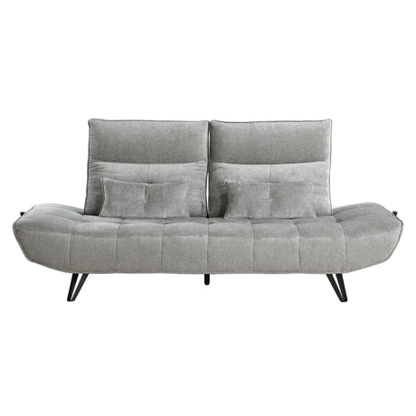 Quonsett Gray Sofa with Power Adjustable Seat by Homelegance at Eve Furniture