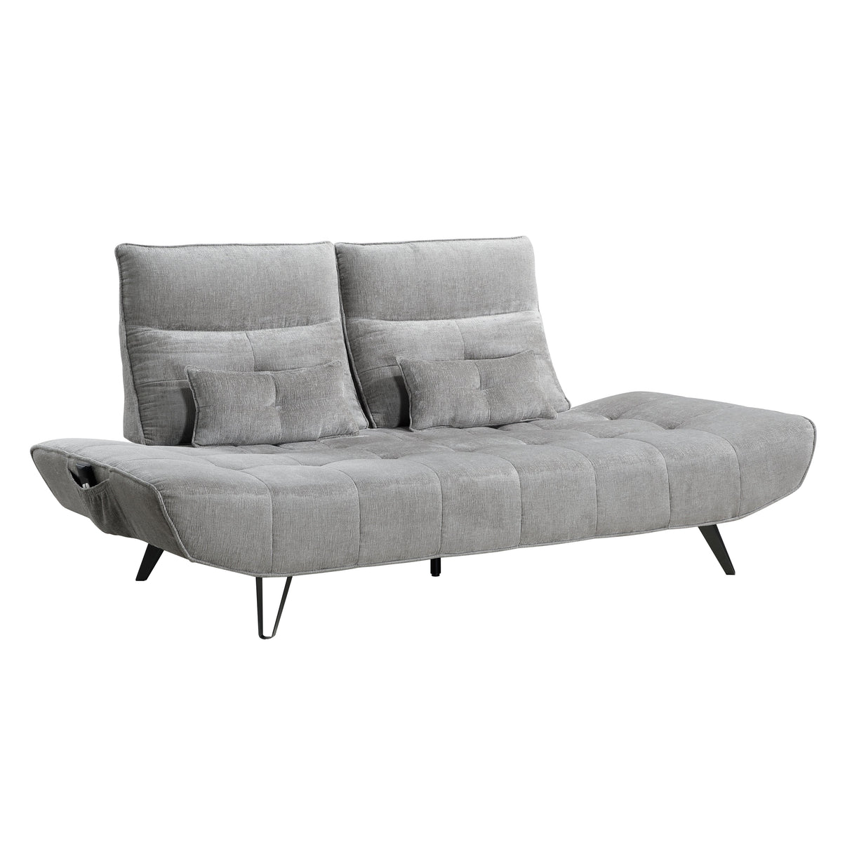 Quonsett Gray Sofa with Power Adjustable Seat by Homelegance at Eve Furniture