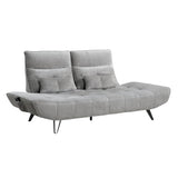 Quonsett Gray Sofa with Power Adjustable Seat by Homelegance at Eve Furniture