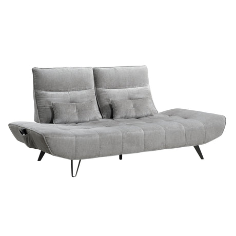 Quonsett Gray Sofa with Power Adjustable Seat by Homelegance at Eve Furniture