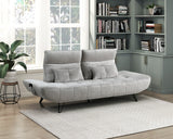 Quonsett Gray Sofa with Power Adjustable Seat by Homelegance at Eve Furniture
