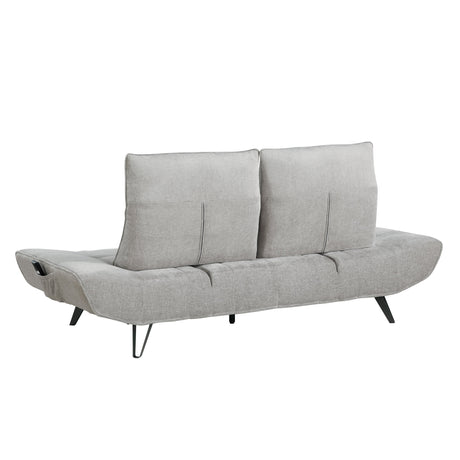 Quonsett Light Gray Sofa with Power Adjustable Seat by Homelegance at Eve Furniture