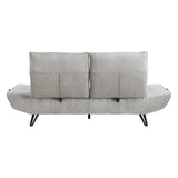 Quonsett Light Gray Sofa with Power Adjustable Seat by Homelegance at Eve Furniture