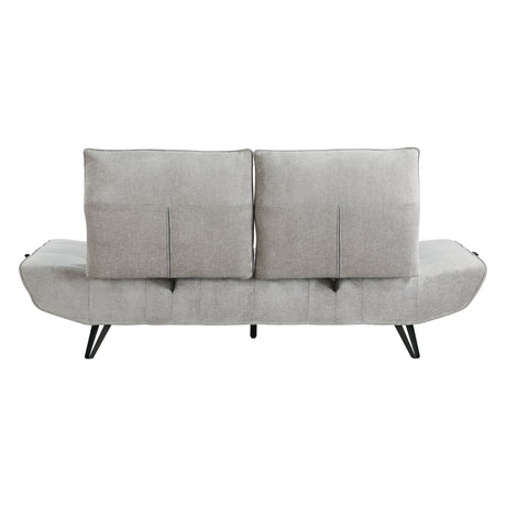 Quonsett Light Gray Sofa with Power Adjustable Seat by Homelegance at Eve Furniture