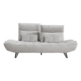 Quonsett Light Gray Sofa with Power Adjustable Seat by Homelegance at Eve Furniture