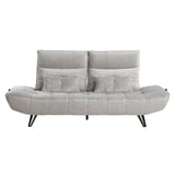 Quonsett Light Gray Sofa with Power Adjustable Seat by Homelegance at Eve Furniture