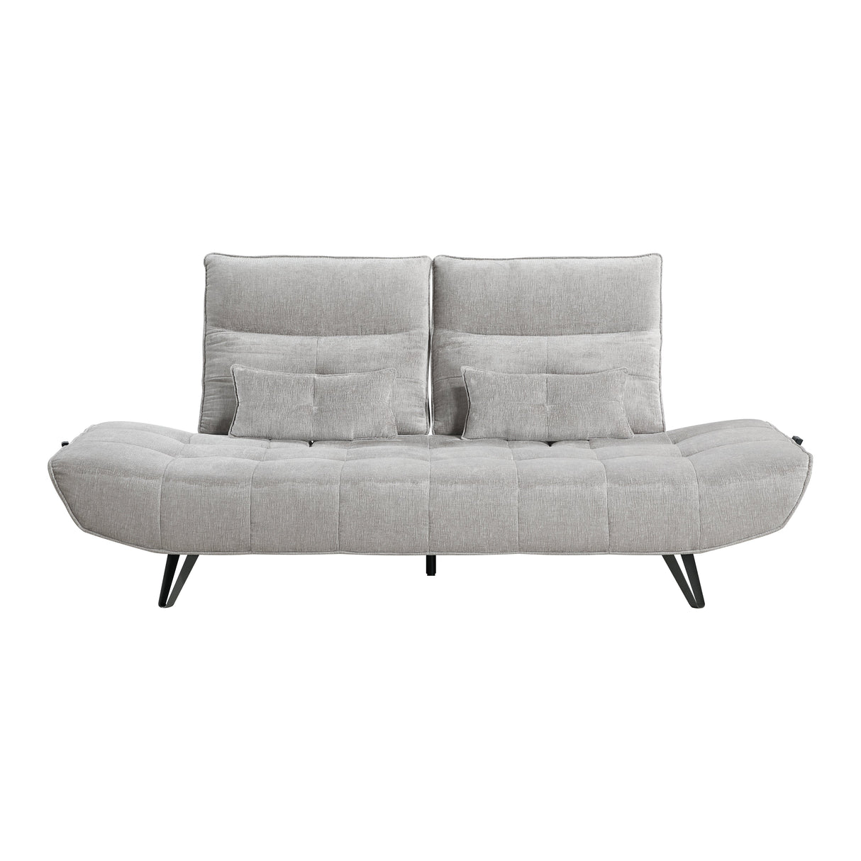 Quonsett Light Gray Sofa with Power Adjustable Seat by Homelegance at Eve Furniture