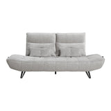Quonsett Light Gray Sofa with Power Adjustable Seat by Homelegance at Eve Furniture
