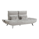 Quonsett Light Gray Sofa with Power Adjustable Seat by Homelegance at Eve Furniture