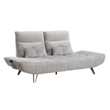 Quonsett Light Gray Sofa with Power Adjustable Seat by Homelegance at Eve Furniture