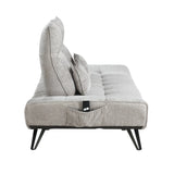 Quonsett Light Gray Sofa with Power Adjustable Seat by Homelegance at Eve Furniture