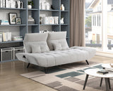 Quonsett Light Gray Sofa with Power Adjustable Seat by Homelegance at Eve Furniture