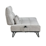 Quonsett Light Gray Sofa with Power Adjustable Seat by Homelegance at Eve Furniture