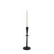 Qwin Matte Black Cast Aluminum Medium Candle Holder by Mercana at Eve Furniture