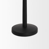 Qwin Matte Black Cast Aluminum Short Candle Holder by Mercana at Eve Furniture