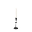 Qwin Matte Black Cast Aluminum Short Candle Holder by Mercana at Eve Furniture