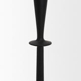 Qwin Matte Black Cast Aluminum Tall Candle Holder by Mercana at Eve Furniture