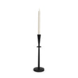 Qwin Matte Black Cast Aluminum Tall Candle Holder by Mercana at Eve Furniture