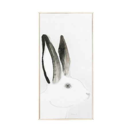 Rabit Gazing I by Mercana Studio a Hand Embellished Textured Framed Art Print by Mercana at Eve Furniture