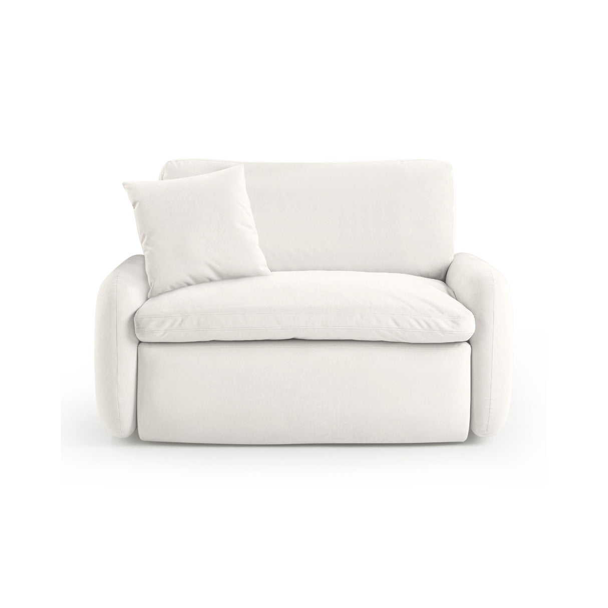 Rachelle Cream Performance Velvet Lounge Chair by TOV Furniture at Eve Furniture