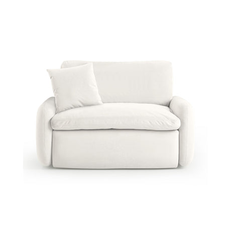 Rachelle Cream Performance Velvet Lounge Chair by TOV Furniture at Eve Furniture