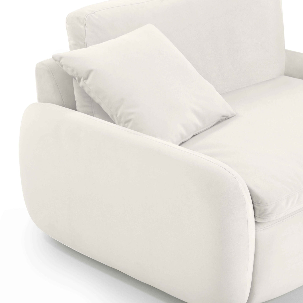 Rachelle Cream Performance Velvet Lounge Chair by TOV Furniture at Eve Furniture