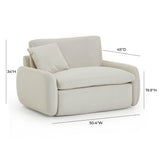 Rachelle Cream Velvet Lounge Chair by TOV Furniture at Eve Furniture