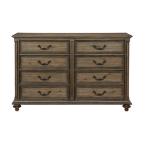 Rachelle Weathered Pecan Dresser by Homelegance at Eve Furniture