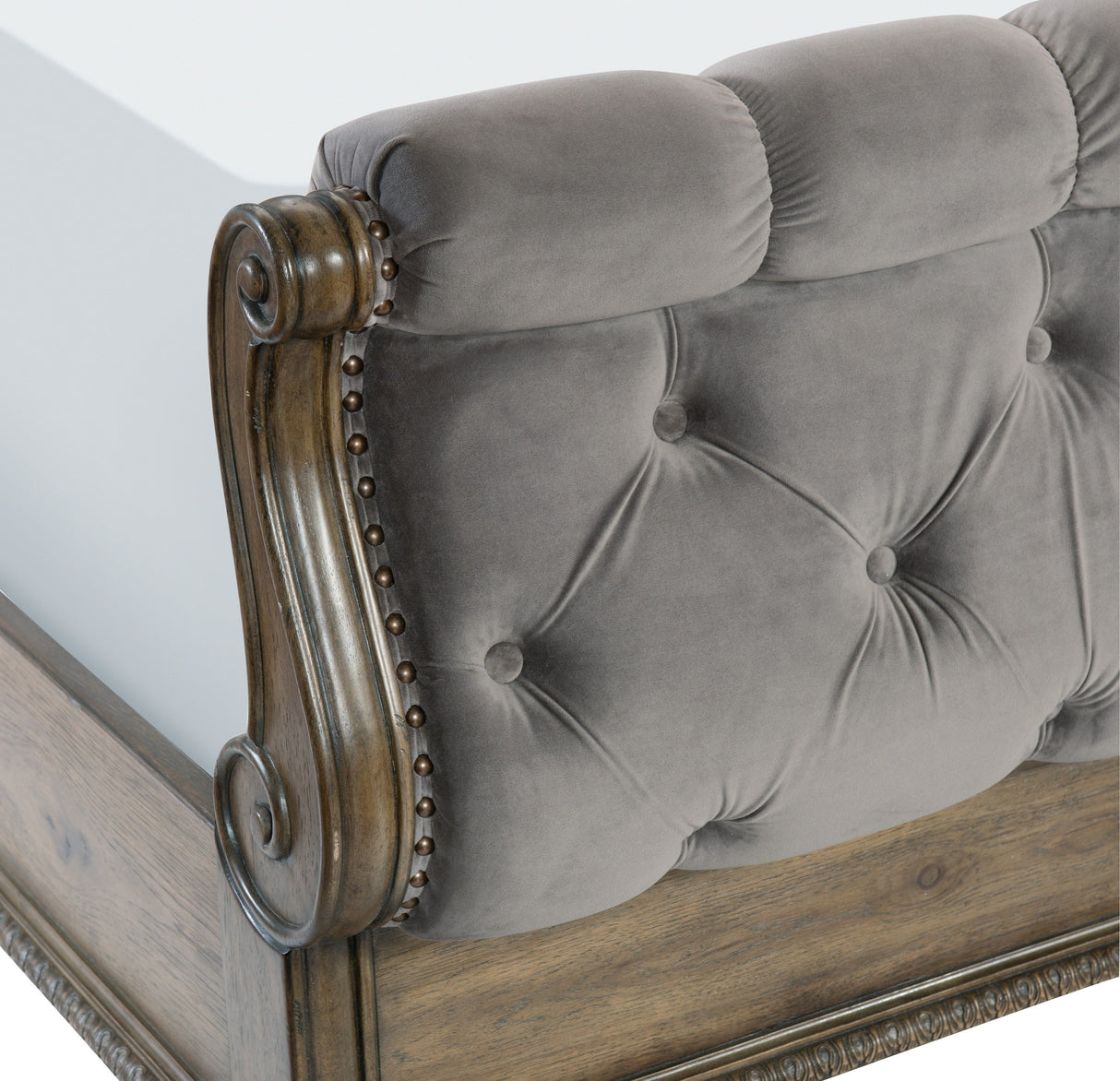 Rachelle Weathered Pecan King Bed by Homelegance at Eve Furniture