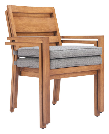 Rader Natural Outdoor Dining Chair (Set of 2) by Zuomod at Eve Furniture