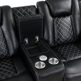 Radiant Black 2-Piece Power Double Reclining Set by Homelegance at Eve Furniture