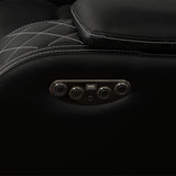 Radiant Black Power Double Reclining Sofa, Power Headrests, Led Light and Speakers by Homelegance at Eve Furniture