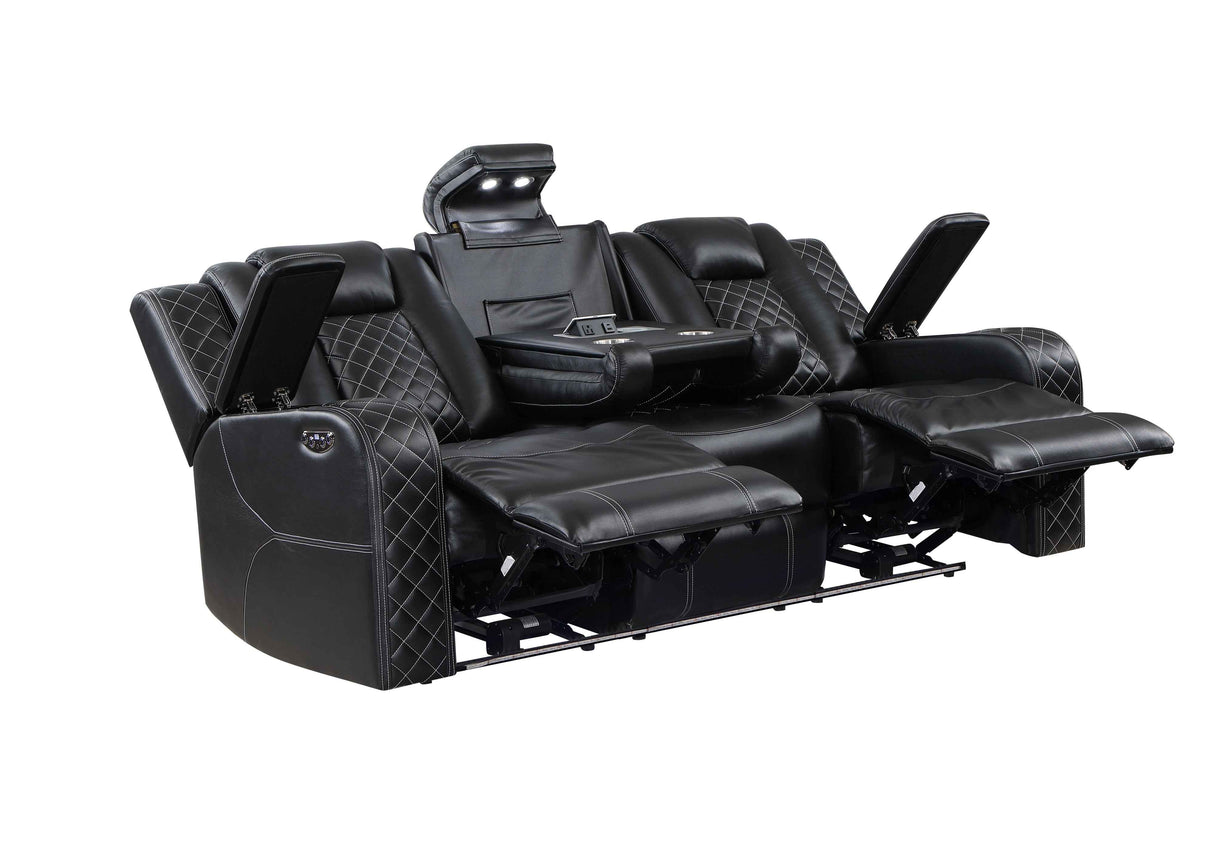 Radiant Black Power Reclining Sofa and Loveseat by Homelegance at Eve Furniture