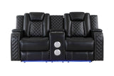 Radiant Black Power Reclining Sofa and Loveseat by Homelegance at Eve Furniture