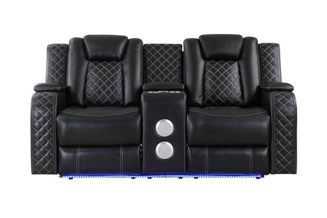 Radiant Black Power Reclining Sofa and Loveseat by Homelegance at Eve Furniture