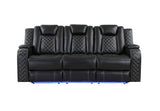Radiant Black Power Reclining Sofa and Loveseat by Homelegance at Eve Furniture