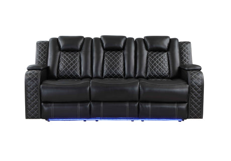 Radiant Black Power Reclining Sofa and Loveseat by Homelegance at Eve Furniture
