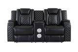 Radiant Black Power Reclining Sofa and Loveseat by Homelegance at Eve Furniture