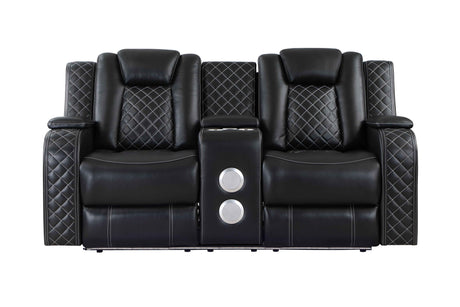 Radiant Black Power Reclining Sofa and Loveseat by Homelegance at Eve Furniture