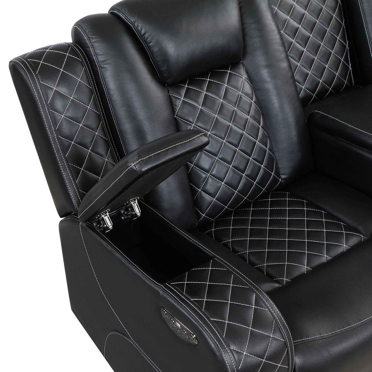 Radiant Black Power Reclining Sofa and Loveseat by Homelegance at Eve Furniture